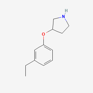 molecular formula C12H17NO B15308290 3-(3-Ethylphenoxy)pyrrolidine 