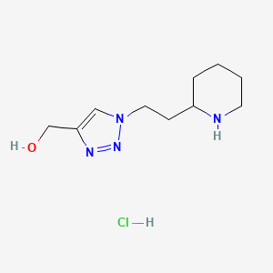 molecular formula C10H19ClN4O B1530830 (1-(2-(piperidin-2-yl)ethyl)-1H-1,2,3-triazol-4-yl)methanol hydrochloride CAS No. 1824028-21-8