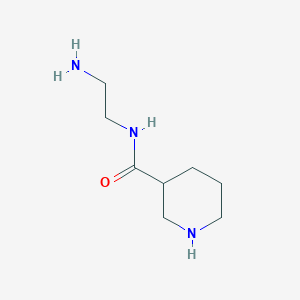 molecular formula C8H17N3O B15308325 N-(2-aminoethyl)piperidine-3-carboxamide 