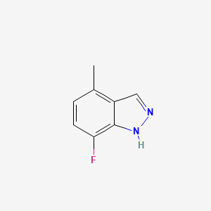 molecular formula C8H7FN2 B15308412 7-fluoro-4-methyl-1H-indazole 