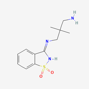 molecular formula C12H17N3O2S B1530842 N-(1,1-Dioxido-1,2-benzisothiazol-3-YL)-2,2-dimethylpropane-1,3-diamine CAS No. 345972-21-6