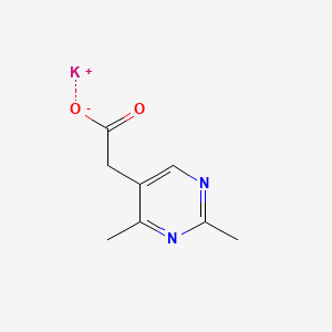 molecular formula C8H9KN2O2 B15308425 Potassium2-(2,4-dimethylpyrimidin-5-yl)acetate 