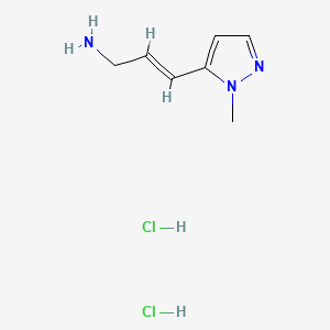 (2E)-3-(1-methyl-1H-pyrazol-5-yl)prop-2-en-1-aminedihydrochloride