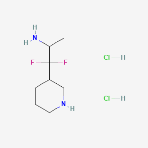 1,1-Difluoro-1-(piperidin-3-yl)propan-2-aminedihydrochloride