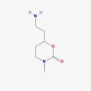 molecular formula C7H14N2O2 B15308541 6-(2-Aminoethyl)-3-methyl-1,3-oxazinan-2-one 