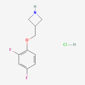 molecular formula C10H12ClF2NO B1530856 3-((2,4-二氟苯氧基)甲基)氮杂环丁烷盐酸盐 CAS No. 1864059-37-9