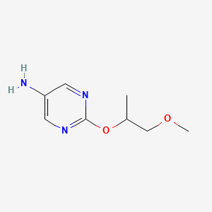 molecular formula C8H13N3O2 B15308567 2-((1-Methoxypropan-2-yl)oxy)pyrimidin-5-amine 