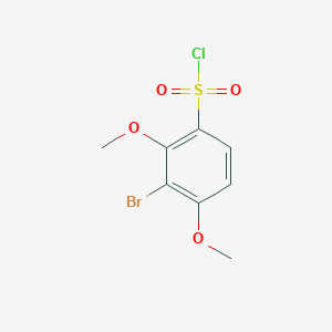 molecular formula C8H8BrClO4S B15308573 3-Bromo-2,4-dimethoxybenzene-1-sulfonyl chloride 