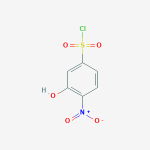 molecular formula C6H4ClNO5S B15308586 3-Hydroxy-4-nitrobenzene-1-sulfonyl chloride 