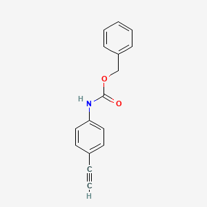 molecular formula C16H13NO2 B15308588 Carbamic acid, (4-ethynylphenyl)-, phenylmethyl ester CAS No. 371153-68-3