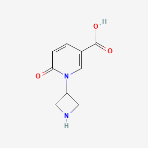 molecular formula C9H10N2O3 B15308595 1-(Azetidin-3-yl)-6-oxo-1,6-dihydropyridine-3-carboxylic acid 