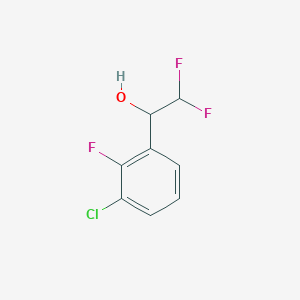 molecular formula C8H6ClF3O B15308630 1-(3-Chloro-2-fluorophenyl)-2,2-difluoroethan-1-ol 