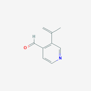 molecular formula C9H9NO B15308701 3-(Prop-1-en-2-yl)pyridine-4-carbaldehyde 