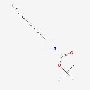 molecular formula C12H15NO2 B15308753 Tert-butyl3-(buta-1,3-diyn-1-yl)azetidine-1-carboxylate 