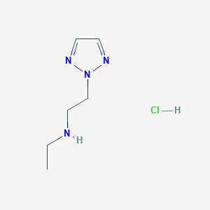 molecular formula C6H13ClN4 B1530877 N-ethyl-2-(2H-1,2,3-triazol-2-yl)ethan-1-amine hydrochloride CAS No. 1823315-91-8