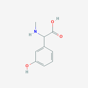 molecular formula C9H11NO3 B15308778 2-(3-Hydroxyphenyl)-2-(methylamino)acetic acid 