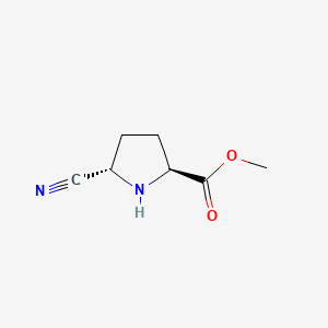 rac-methyl (2R,5R)-5-cyanopyrrolidine-2-carboxylate