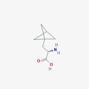 molecular formula C8H13NO2 B15308813 (2S)-2-amino-3-(1-bicyclo[1.1.1]pentanyl)propanoic acid 