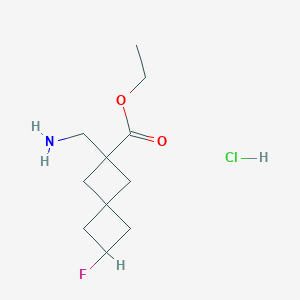 Ethyl 2-(aminomethyl)-6-fluorospiro[3.3]heptane-2-carboxylate hydrochloride