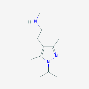 molecular formula C11H21N3 B15308860 2-(1-Isopropyl-3,5-dimethyl-1h-pyrazol-4-yl)-N-methylethan-1-amine 