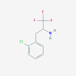 molecular formula C9H9ClF3N B15308861 3-(2-Chlorophenyl)-1,1,1-trifluoropropan-2-amine 