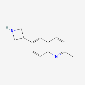 molecular formula C13H14N2 B15308862 6-(Azetidin-3-yl)-2-methylquinoline 