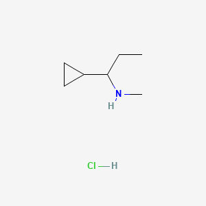 molecular formula C7H16ClN B15308871 (1-Cyclopropylpropyl)(methyl)amine hydrochloride 