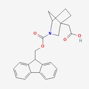 molecular formula C23H23NO4 B15308896 2-(2-{[(9H-fluoren-9-yl)methoxy]carbonyl}-2-azabicyclo[2.2.1]heptan-4-yl)aceticacid 