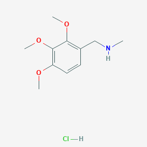 molecular formula C11H18ClNO3 B15308916 Methyl[(2,3,4-trimethoxyphenyl)methyl]aminehydrochloride 