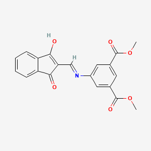 molecular formula C20H15NO6 B1530893 Methyl 5-(((1,3-dioxoindan-2-ylidene)methyl)amino)-3-(methoxycarbonyl)benzoate CAS No. 432530-68-2