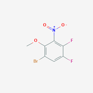 molecular formula C7H4BrF2NO3 B15308989 1-Bromo-4,5-difluoro-2-methoxy-3-nitrobenzene 