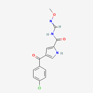 molecular formula C14H12ClN3O3 B1530900 4-(4-氯苯甲酰)-N-[(甲氧基亚氨基)甲基]-1H-吡咯-2-甲酰胺 CAS No. 241146-83-8