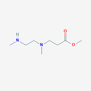 molecular formula C8H18N2O2 B15309004 Methyl 3-(methyl(2-(methylamino)ethyl)amino)propanoate 