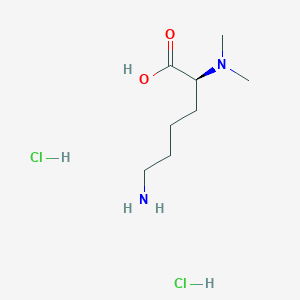 molecular formula C8H20Cl2N2O2 B15309016 (2S)-6-amino-2-(dimethylamino)hexanoicaciddihydrochloride 