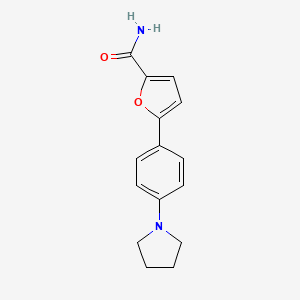 5-[4-(Pyrrolidin-1-yl)phenyl]furan-2-carboxamide