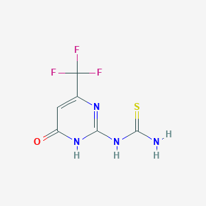 molecular formula C6H5F3N4OS B1530910 N-[6-氧代-4-(三氟甲基)-1,6-二氢-2-嘧啶基]硫脲 CAS No. 861211-27-0