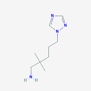 2,2-Dimethyl-5-(1h-1,2,4-triazol-1-yl)pentan-1-amine