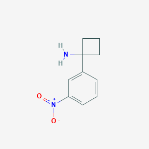 molecular formula C10H12N2O2 B15309121 1-(3-Nitrophenyl)cyclobutan-1-amine 