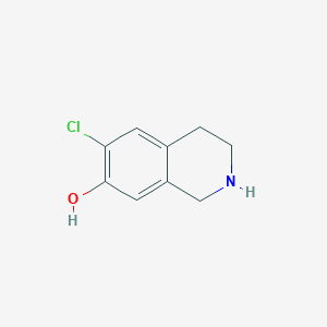 molecular formula C9H10ClNO B15309180 6-Chloro-1,2,3,4-tetrahydro-7-isoquinolinol 