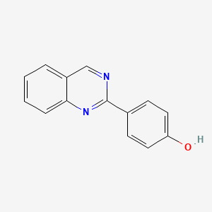 molecular formula C14H10N2O B15309183 4-(Quinazolin-2-yl)phenol 