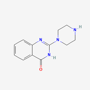 molecular formula C12H14N4O B1530921 4(3H)-Quinazolinone, 2-(1-piperazinyl)- CAS No. 22587-11-7