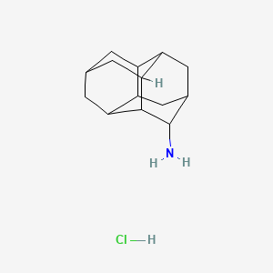 molecular formula C14H22ClN B15309212 Pentacyclo[7.3.1.1^{4,12}.0^{2,7}.0^{6,11}]tetradecan-3-aminehydrochloride 