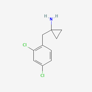 molecular formula C10H11Cl2N B15309231 1-(2,4-Dichloro-benzyl)-cyclopropylamine 