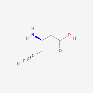 molecular formula C6H9NO2 B15309243 (3R)-3-aminohex-5-ynoic acid 