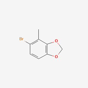 molecular formula C8H7BrO2 B15309256 5-Bromo-4-methylbenzo[d][1,3]dioxole 