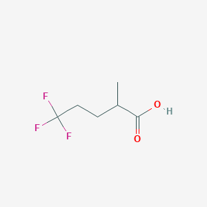 molecular formula C6H9F3O2 B15309274 5,5,5-Trifluoro-2-methylpentanoic acid 