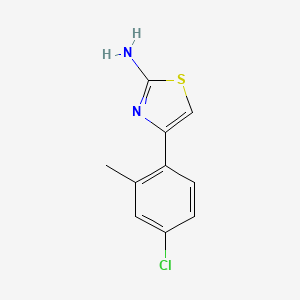 molecular formula C10H9ClN2S B15309284 4-(4-Chloro-2-methylphenyl)-1,3-thiazol-2-amine 