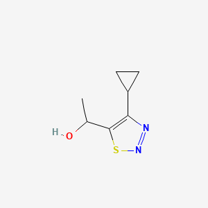 molecular formula C7H10N2OS B15309306 1-(4-Cyclopropyl-1,2,3-thiadiazol-5-yl)ethan-1-ol 