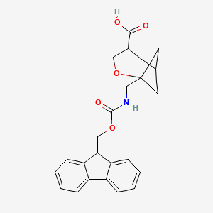 molecular formula C23H23NO5 B15309332 1-[({[(9H-fluoren-9-yl)methoxy]carbonyl}amino)methyl]-2-oxabicyclo[3.1.1]heptane-4-carboxylic acid 