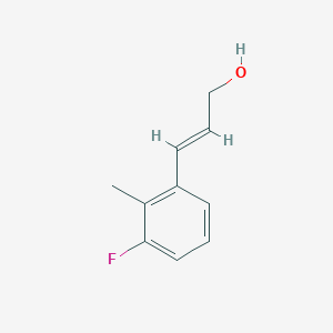 molecular formula C10H11FO B15309339 3-(3-Fluoro-2-methylphenyl)prop-2-en-1-ol 